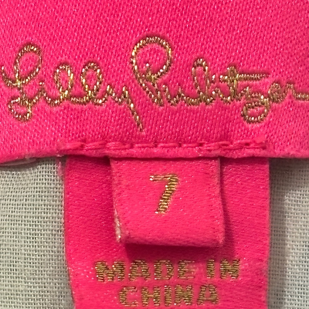 Lilly Pulitzer Floral A-Line Dress - Navy, Pink, and Green - Picture 3 of 5